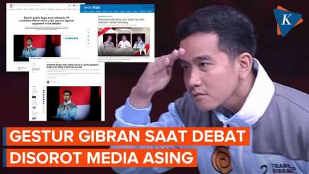 Gestur Gibran saat Debat Cawapres Disorot Media Asing