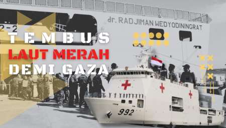 KRI dr. Radjiman Wedyodiningrat-992 Menembus Laut Merah Demi Masyarakat Gaza | KORPS