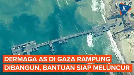 Penampakan Dermaga Buatan AS di Gaza, Bantuan Siap Dialirkan