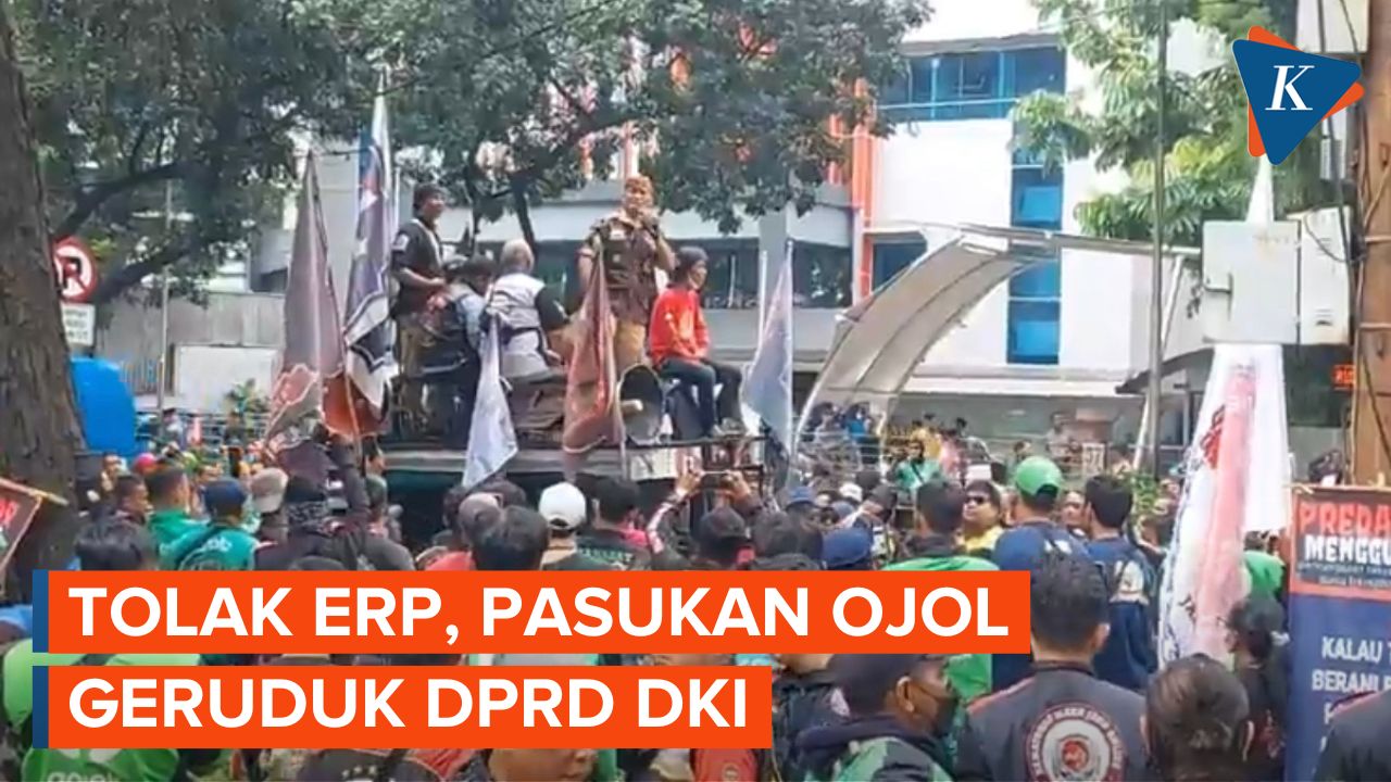 Demo Tolak Wacana ERP, Ratusan Pengemudi Ojol Serbu Kantor DPRD DKI 