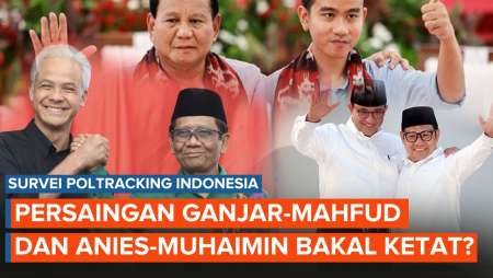 Survei Poltracking Indonesia: Tak Terpaut Jauh, Anies-Muhaimin dan Ganjar-Mahfud Bersaing Ketat