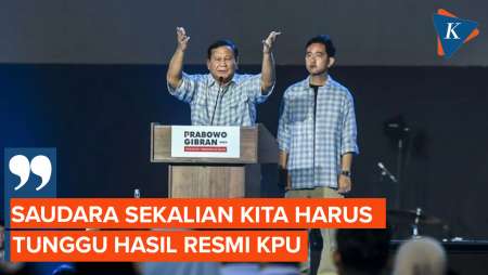 Unggul di Quick Count, Prabowo Ingatkan Pendukung untuk Tunggu Hasil Resmi KPU