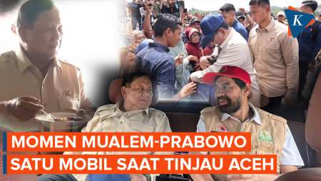 Momen Presiden Prabowo Dan Gubernur Mualem Satu Mobil Saat Tinjau Banjir Aceh