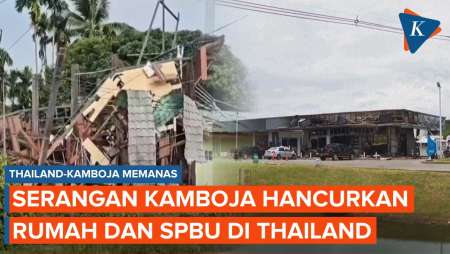 Potret Kerusakan di Thailand akibat Serangan Kamboja, Rumah Warga dan SPBU Hancur