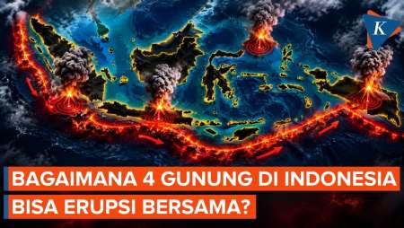 4 Gunung Erupsi Bersamaan, Apakah Jalur Magmanya Saling Terhubung?