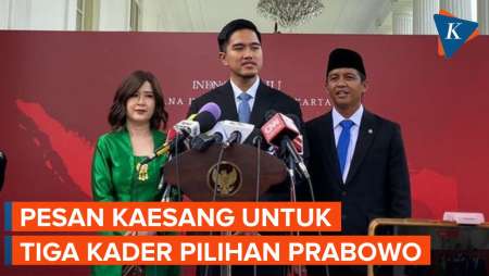 Pesan Kaesang untuk Tiga Kader PSI yang Dipilih Prabowo