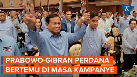 Momen Pertemuan Perdana Prabowo-Gibran di Masa Kampanye