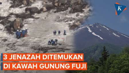 Detik-detik Evakuasi Jenazah dari Kawah Gunung Fuji Jepang