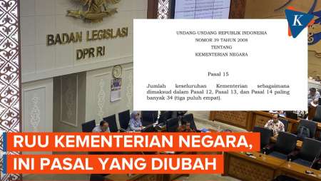 Tiga Poin Revisi UU Kementerian Negara yang Disetujui Baleg DPR