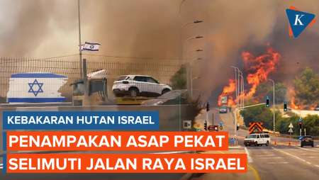 Penampakan Israel Kebakaran Hebat, Asap Hitam Mengepul dari Rekaman Sebuah Mobil