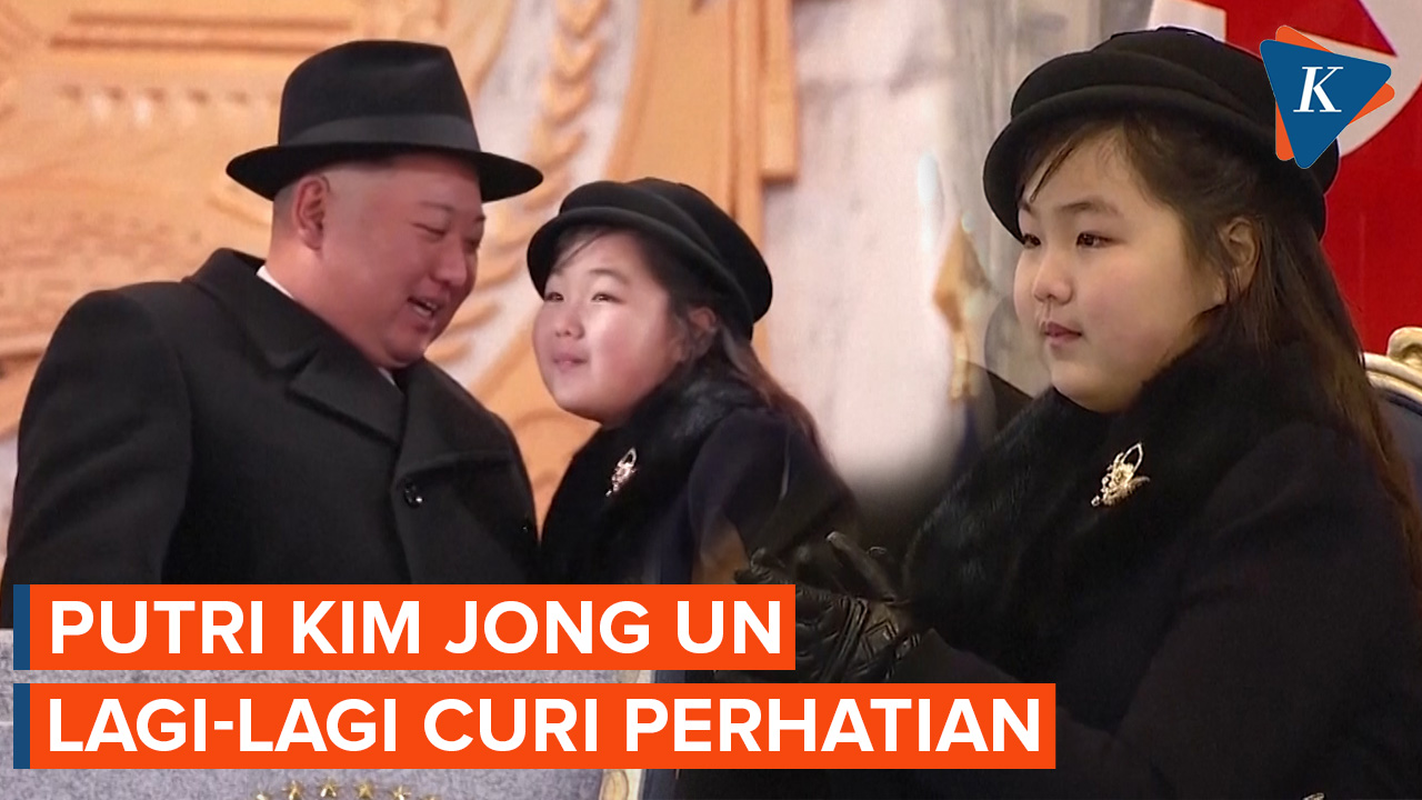 Kim Jong Un Gandeng Putrinya di Parade Militer Korea Utara