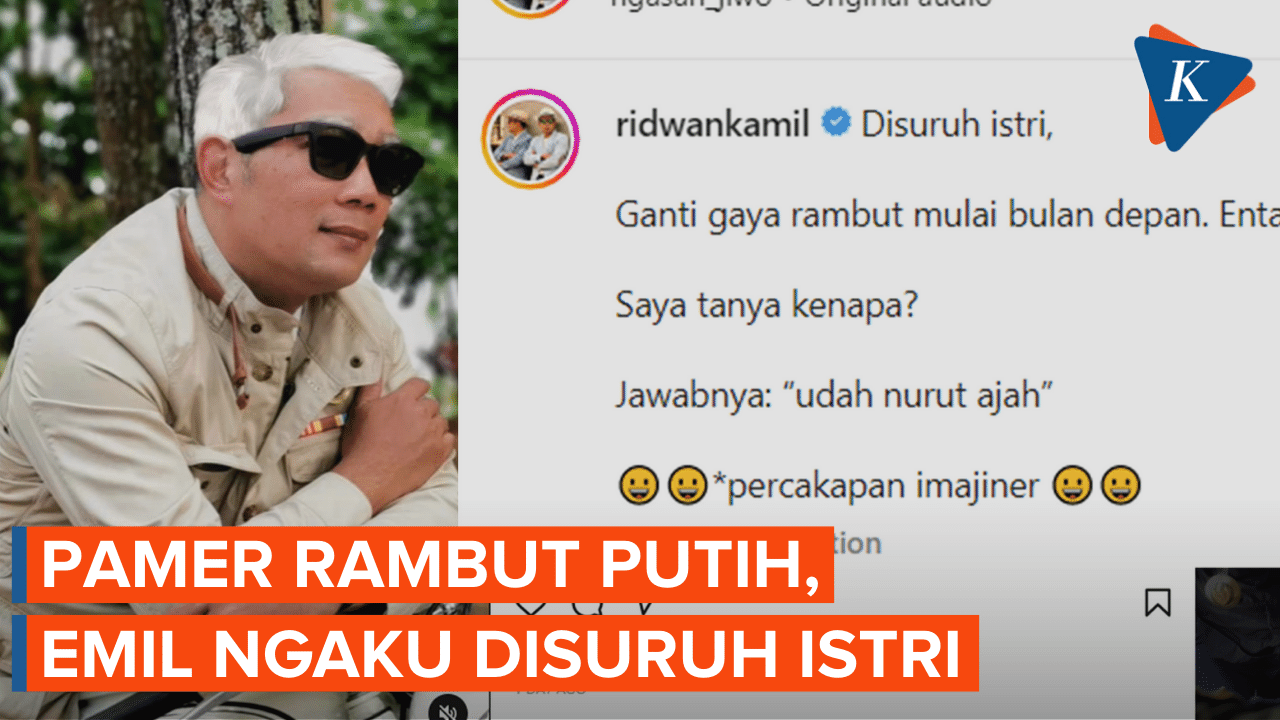 Ridwan Kamil Pamer Foto Rambut Putih Usai Jokowi Ungkap Ciri Pemimpin 2024