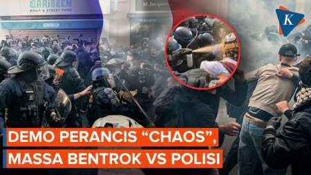 Ibu Kota Perancis Lumpuh! Massa Anti-Pemerintah Bentrok dengan Polisi