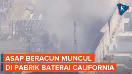 Asap Beracun Muncul dari Pabrik Baterai California yang Terbakar