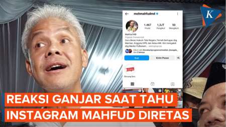 Instagram Mahfud Diretas, Ganjar: Kemanan Siber Kita Perlu Dapat Perhatian