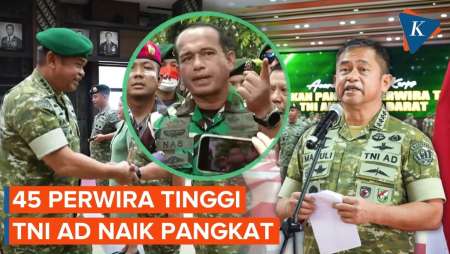 45 Perwira Tinggi TNI AD Naik Pangkat, Kapuspen Nas Kini Jadi Mayjen