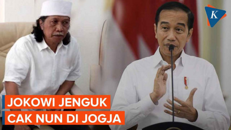 Momen Jokowi dan Mensesneg Pratikno Jenguk Cak Nun di Yogyakarta