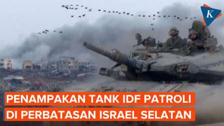 Tank-tank Israel Berpatroli di Perbatasan Israel Selatan, Gaza Diliputi Asap Tebal