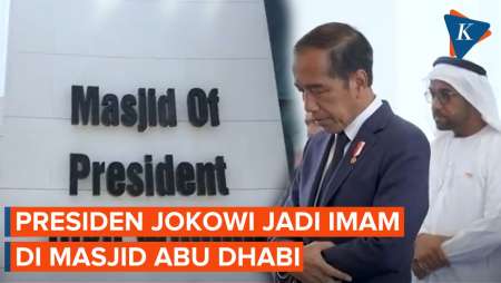 Momen Jokowi Jadi Imam Salat di Masjid Presiden Joko Widodo Abu Dhabi