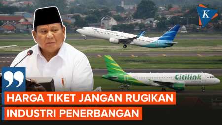 Prabowo: Turunkan Harga Tiket Pesawat untuk Rakyat, tapi Jangan Rugikan Penerbangan