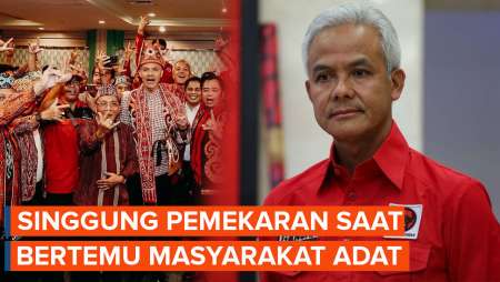 Ganjar Temui Masyarakat Adat Dayak di Pontianak, Singgung Pemekaran Wilayah