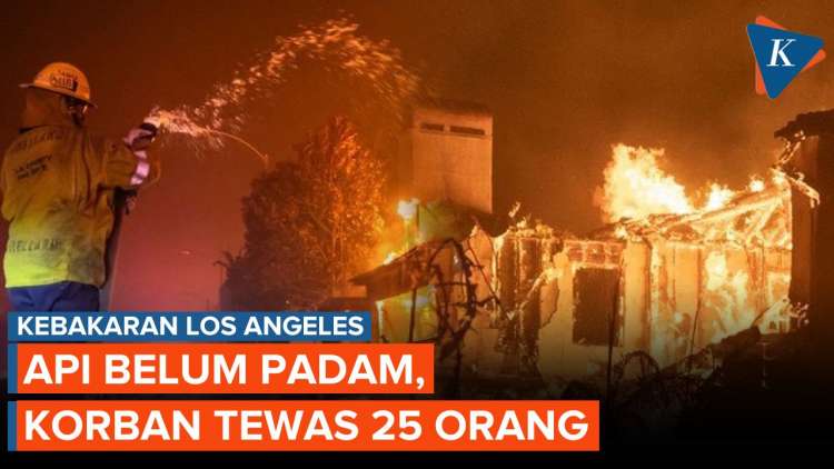 Korban Tewas Kebakaran Los Angeles Jadi 25 Orang, Api Belum Padam