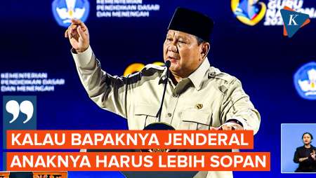 Prabowo Tantang Jenderal, Dukung Guru "Marahi" Murid Kurang Ajar