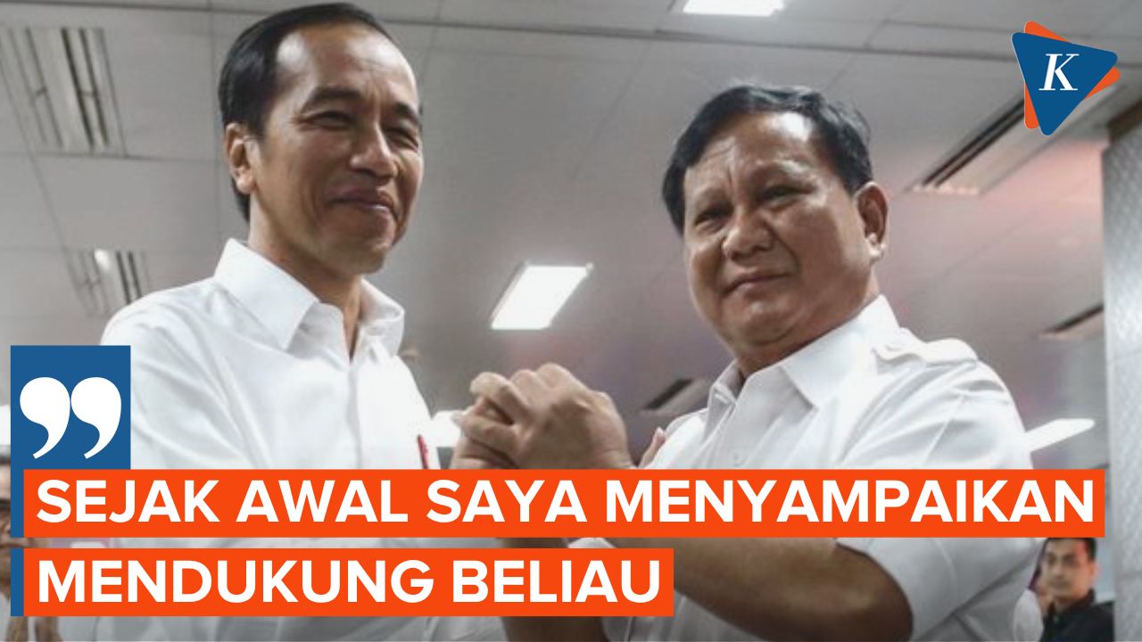 Pengakuan Jokowi Dukung Prabowo Maju Jadi Capres
