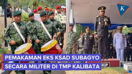 Suasana Pemakaman Mantan KSAD Subagyo HS, Panglima TNI Pimpin Upacara