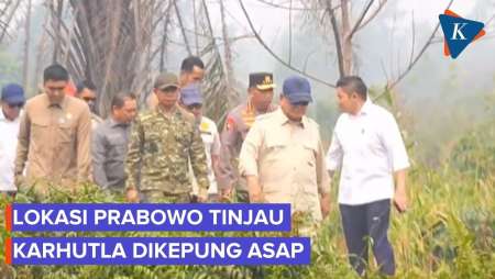 Momen Prabowo, Kapolri, Dan Panglima TNI Tinjau Lokasi Karhutla Di Kalbar
