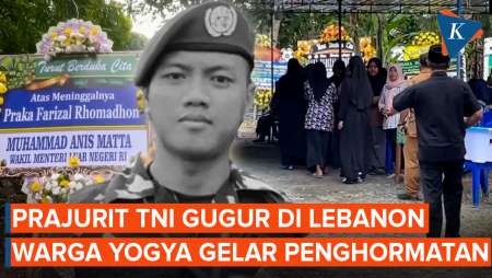 Prajurit TNI Gugur di Lebanon Selatan, Warga Yogyakarta Gelar Penghormatan