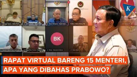 Prabowo Rapat Virtual Bareng 15 Menteri, Bahas Soal Energi