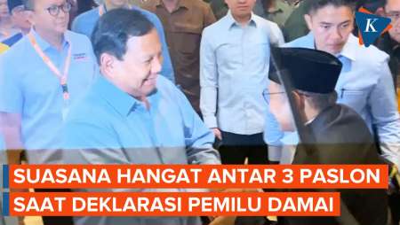 Ketiga Paslon Bertemu, Prabowo Salami Cak Imin