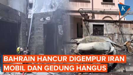 Potret Bahrain "Babak Belur" Usai Digempur Iran, Mobil dan Gedung Terbakar