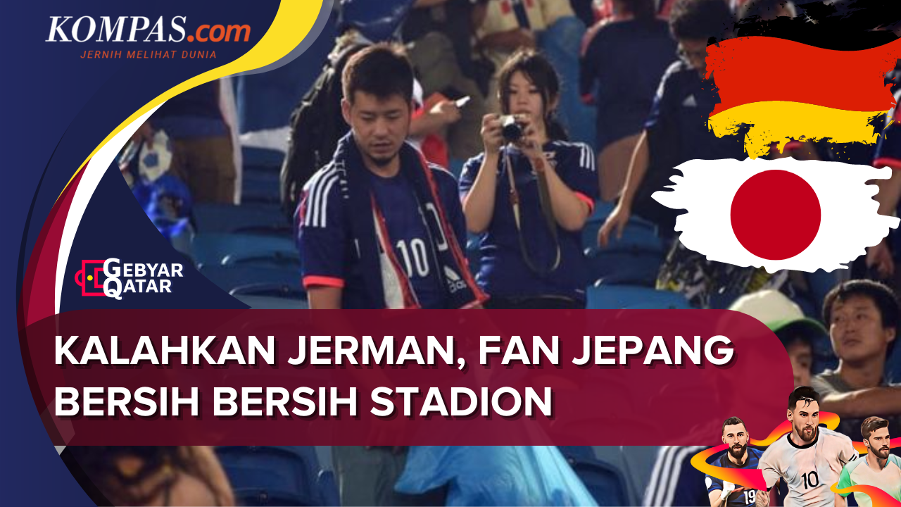 Suporter Jepang Bersih-bersih Stadion Usai Kemenangan Samurai Biru
