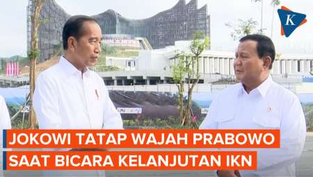 Momen Jokowi Tatap Wajah Prabowo Saat Bahas Kelanjutan Pembangunan IKN