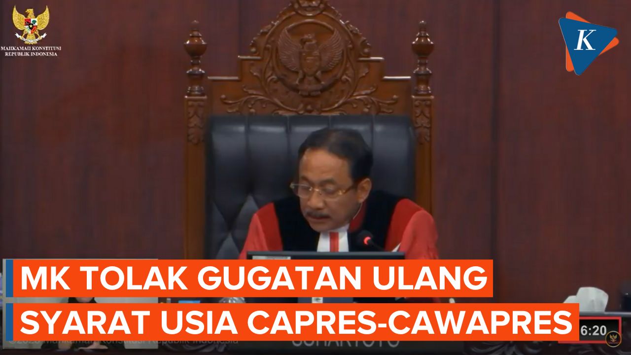 Video: [FULL] Putusan MK Tolak Gugatan Ulang Syarat Usia Capres ...