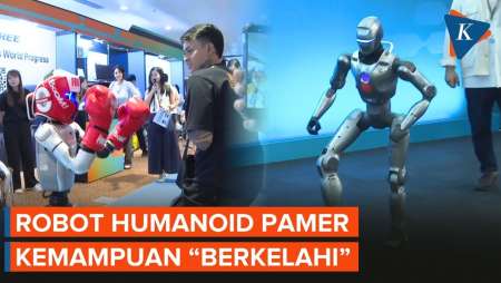 Aksi Robot Humanoid China "Berkelahi" Dengan Manusia