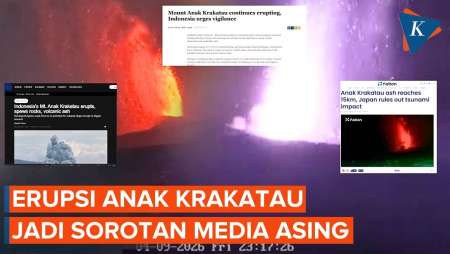 Media Asing Soroti Erupsi Anak Krakatau, Abu Capai 15 KM Hingga Jepang Pantau Potensi Tsunami