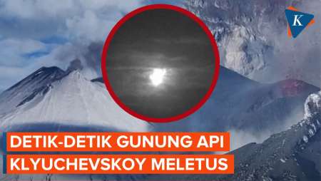 Detik-detik Letusan Gunung Klyuchevskoi Usai Gempa Rusia 8,8 M