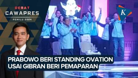 Prabowo Berdiri sambil Tepuk Tangan Usai Gibran Sampaikan Visi Misi, Nagita dan Pasha Ungu Ikutan