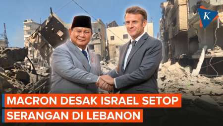 Apresiasi Komitmen Prabowo, Macron Desak Israel Hentikan Serangan di Lebanon