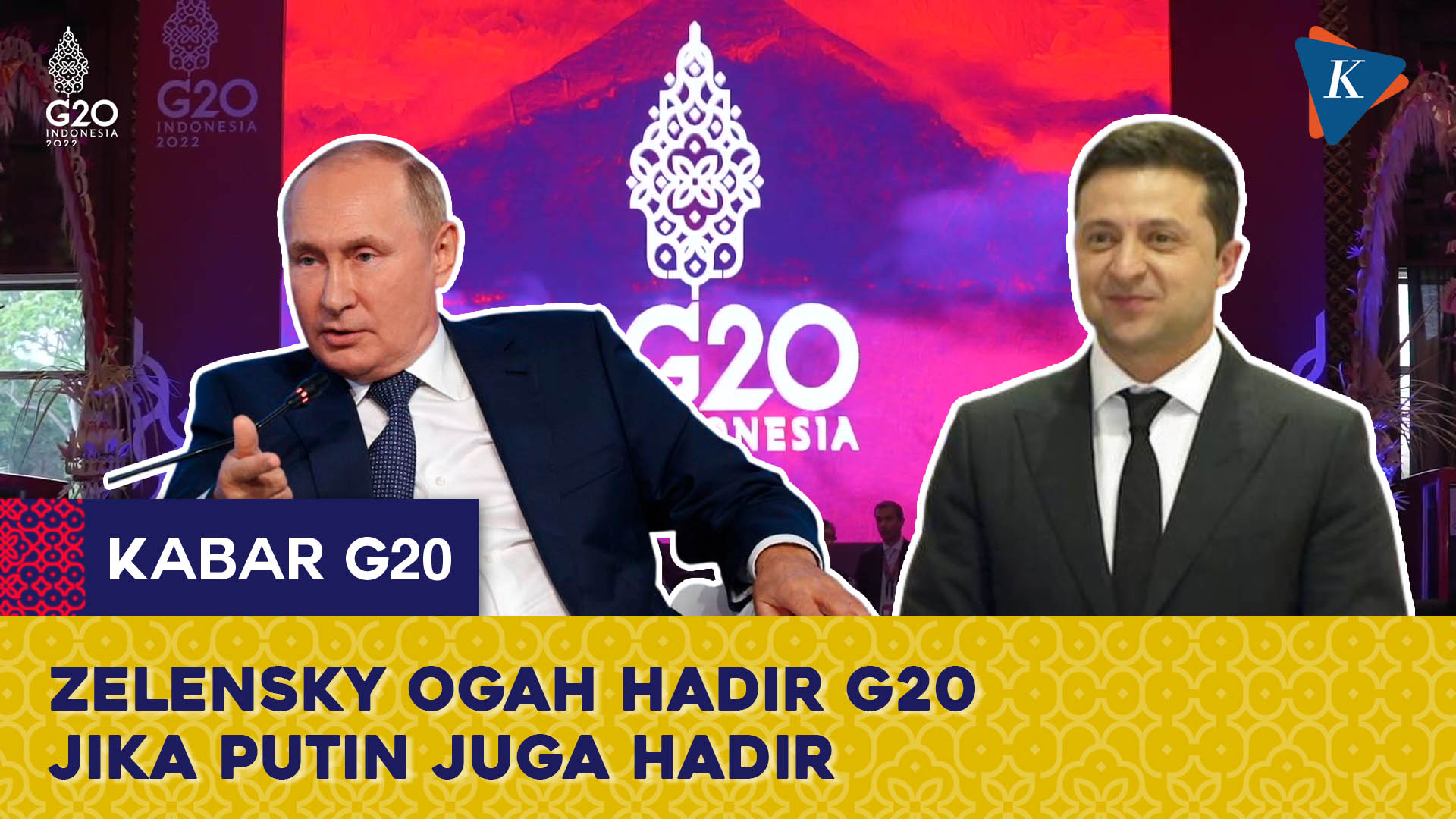 Zelensky Ogah Hadiri G20 Jika Putin Hadir Juga