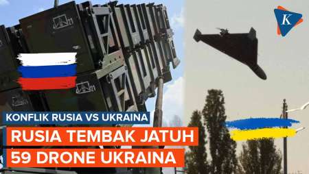 Rusia Tembak Jatuh Hampir 60 Drone Ukraina yang Targetkan Tiga Wilayah