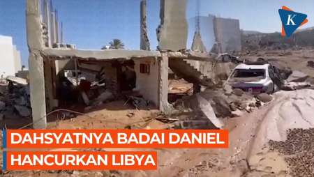Dahsyatnya Badai Daniel Picu Banjir di Libya, Mobil-mobil Terkubur di Lumpur
