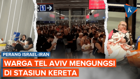 Takut Rudal Iran, Ratusan Warga Israel Tidur di Stasiun Kereta Bawah Tanah