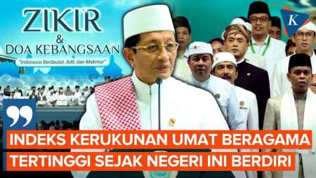 Zikir & Doa Kebangsaan, Menag: Indeks Kerukunan Beragama di Indonesia Tertinggi Sepanjang Sejarah