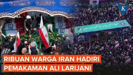 Momen Pemakaman Ali Larijani, Teheran Dipenuhi Ribuan Warga