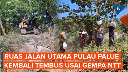 Ruas Jalan Utama Pulau Palue Kembali Terbuka Usai Longsor Gempa NTT