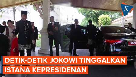 Momen Jokowi Tinggalkan Istana untuk Hadiri Pelantikan Prabowo-Gibran